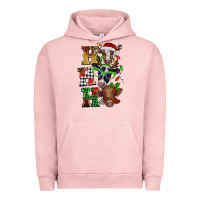 Pigment Salmon Christmas ho ho ho cow Urban Hoodie - BarkalooDesign