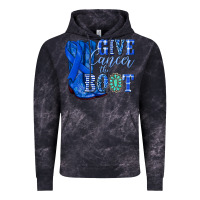 Cloud Black give cancer the boot colon cancer blue ribbon nca Vintage Hoodie - NancyCooperArtShop