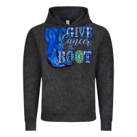 Vintage Black give cancer the boot colon cancer blue ribbon nca Vintage Hoodie - NancyCooperArtShop