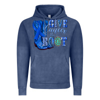 Vintage Denim give cancer the boot colon cancer blue ribbon nca Vintage Hoodie - NancyCooperArtShop