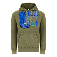 Vintage Olive give cancer the boot colon cancer blue ribbon nca Vintage Hoodie - NancyCooperArtShop