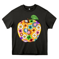 Asphalt colorful flora apple teacher Heavy Core Tee - NancyCooperArtShop