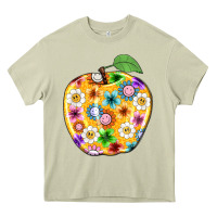 Mossy colorful flora apple teacher Heavy Core Tee - NancyCooperArtShop