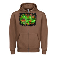 Chestnut halloween leopard lines background Zipper Hoodie - BundleAndBundleShop