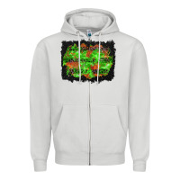 Dove Grey halloween leopard lines background Zipper Hoodie - BundleAndBundleShop