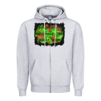 Heather Grey halloween leopard lines background Zipper Hoodie - BundleAndBundleShop