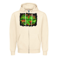 Sandshell halloween leopard lines background Zipper Hoodie - BundleAndBundleShop