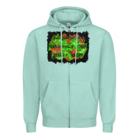 Seafoam halloween leopard lines background Zipper Hoodie - BundleAndBundleShop