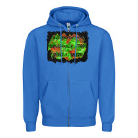 True Royal halloween leopard lines background Zipper Hoodie - BundleAndBundleShop