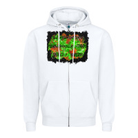 White halloween leopard lines background Zipper Hoodie - BundleAndBundleShop