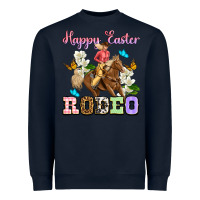 Navy Happy Easter rodeo cowgirl Heavyweight Sweatshirt - OliviaCreatesArt