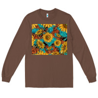 Chestnut rustic sunflowers Long Sleeve Tee - TumblerDesignByShophia
