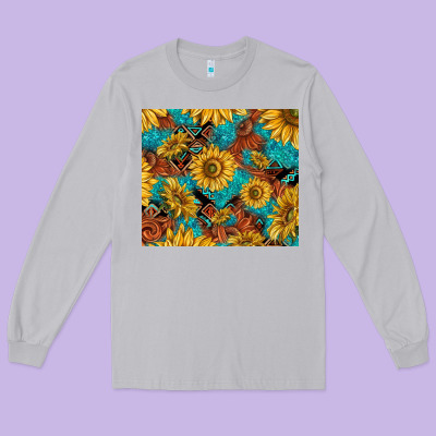 Rustic Sunflowers Long Sleeve Tee Designed By Tumblerdesignbyshophia