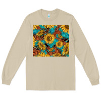 Mushroom rustic sunflowers Long Sleeve Tee - TumblerDesignByShophia