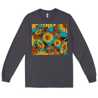 Smoke rustic sunflowers Long Sleeve Tee - TumblerDesignByShophia