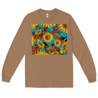 Toasted Coconut rustic sunflowers Long Sleeve Tee - TumblerDesignByShophia