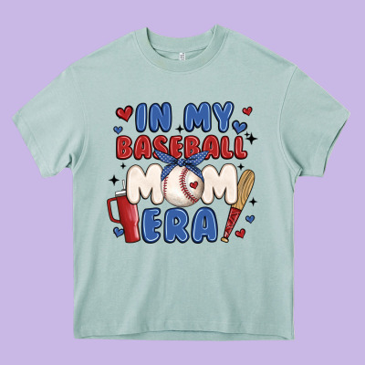 In My Baseball Mom Era Heavy Core Tee Designed By Jahusdesignshop