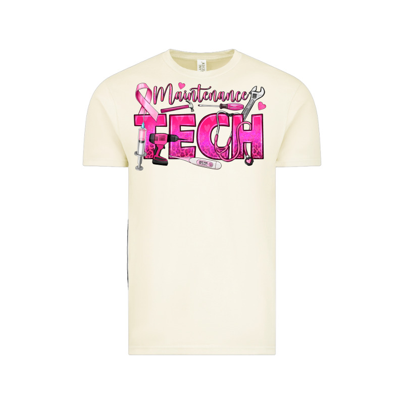 Breast Cancer Maintenance Tech Vintage Tee by texasbilliewilder | Teevron