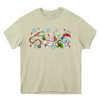 Mossy christmas nurse Heavy Core Tee - MaliasSmallBusiness