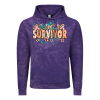 Cloud Purple I am a survivor peach ribbon Vintage Hoodie - NancyCooperArtShop