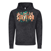 Vintage Black I am a survivor peach ribbon Vintage Hoodie - NancyCooperArtShop