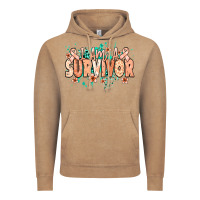 I Am A Survivor Peach Ribbon Vintage Hoodie | Teevron