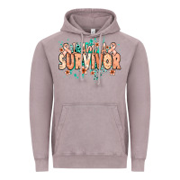 Vintage Zinc I am a survivor peach ribbon Vintage Hoodie - NancyCooperArtShop