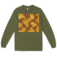 Army Green gold glitter with leopard pattern Long Sleeve Tee - TumblerDesignByShophia