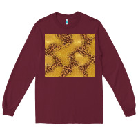 Burgundy gold glitter with leopard pattern Long Sleeve Tee - TumblerDesignByShophia