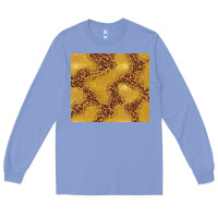 Colony Blue gold glitter with leopard pattern Long Sleeve Tee - TumblerDesignByShophia