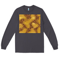Smoke gold glitter with leopard pattern Long Sleeve Tee - TumblerDesignByShophia