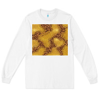 White gold glitter with leopard pattern Long Sleeve Tee - TumblerDesignByShophia