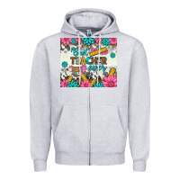 Heather Grey best teacher ever tumbler Zipper Hoodie - BundleAndBundleShop