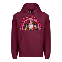 Burgundy valentines day gnomes rainbow Premium Hoodie - RanaPortraitStore