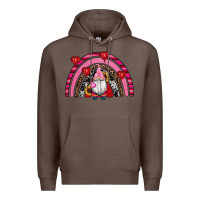 Coffee valentines day gnomes rainbow Premium Hoodie - RanaPortraitStore