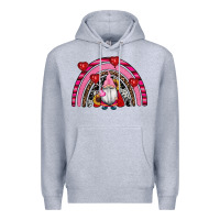 Heather Grey valentines day gnomes rainbow Premium Hoodie - RanaPortraitStore