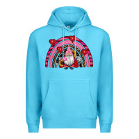 Ocean Blue valentines day gnomes rainbow Premium Hoodie - RanaPortraitStore