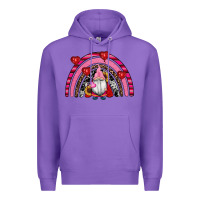 Purple valentines day gnomes rainbow Premium Hoodie - RanaPortraitStore