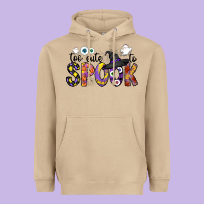 Too Cute To Spook Heavyweight Hoodie Designed By Cowhidedigitalart