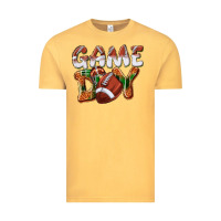 Vintage Mustard Game day leopard Football Vintage Tee - NancyCooperArtShop