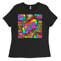 Black Pride LGBTQ+ Proud Mom With Leoapard Patterns Ladies Tee - BundleAndBundleShop