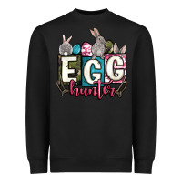 Black Easter egg hunter Heavyweight Sweatshirt - OliviaCreatesArt
