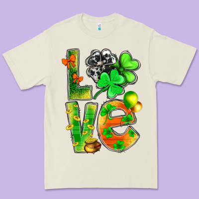 St.patrick Love With Clover Premium Tee Designed By Bundleandbundleshop