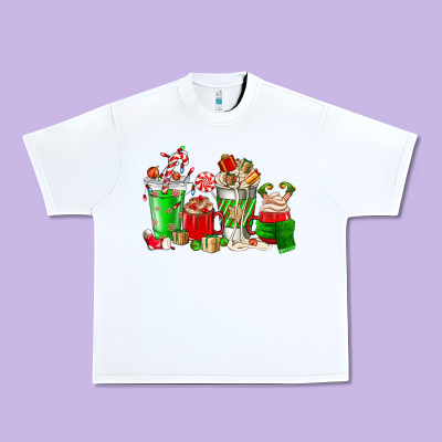 Christmas Coffee Cup Urban Heavy Tee Designed By Nancycooperartshop
