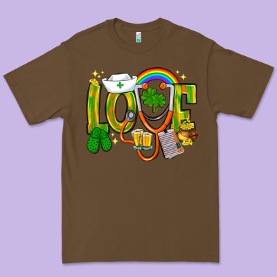 St. Patrick's Love Nurse Premium Tee Designed By Bundleandbundleshop