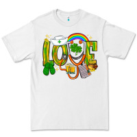 White St. Patrick's Love Nurse Premium Tee - BundleAndBundleShop