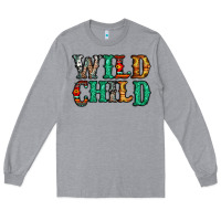 Heather Grey western wild child Long Sleeve Tee - Jasminsmagicworld