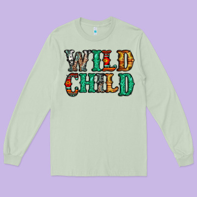 Western Wild Child Long Sleeve Tee Designed By Jasminsmagicworld