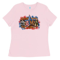 Bubblegum Pink Patriotic Mama Ladies Tee - BundleAndBundleShop