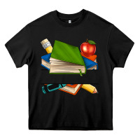 Black custom teacher books Heavy Core Tee - NancyCooperArtShop
